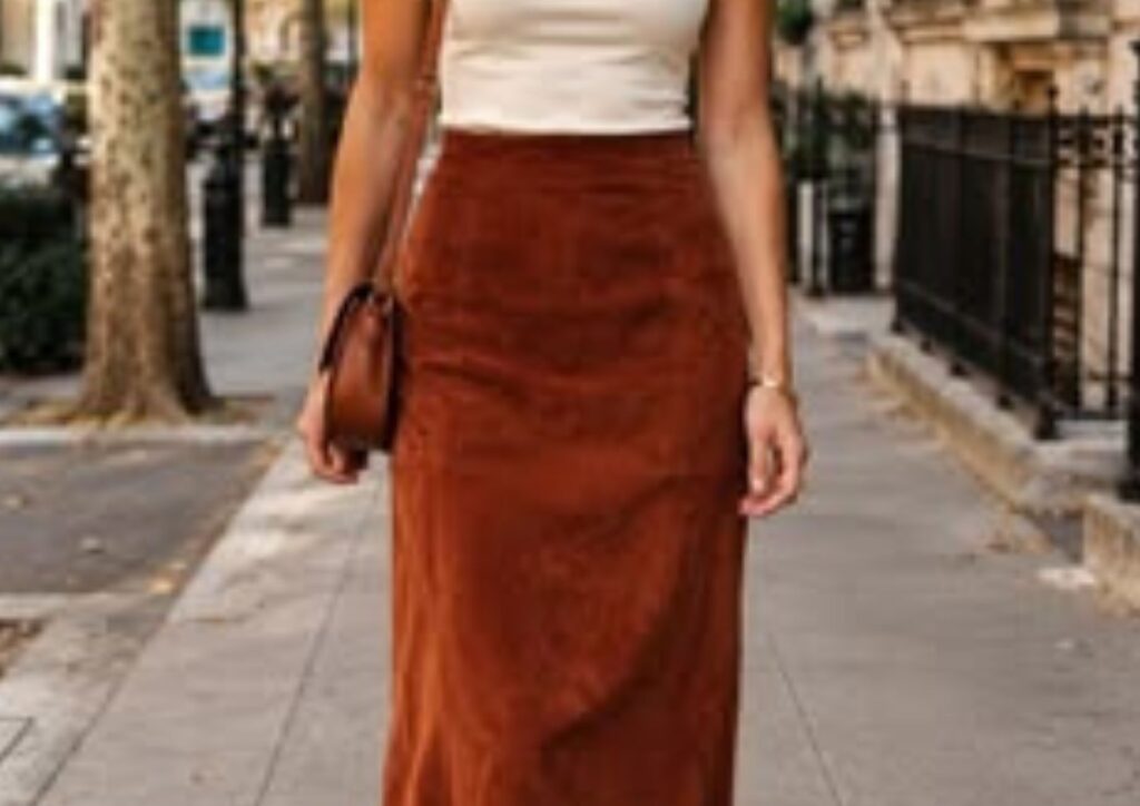 Modest summer outfit Long Skirt, Lightweight Blouse, and Sneakers