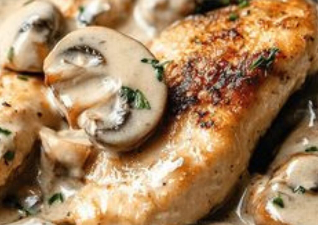 Easy creamy mushroom chicken main dish
