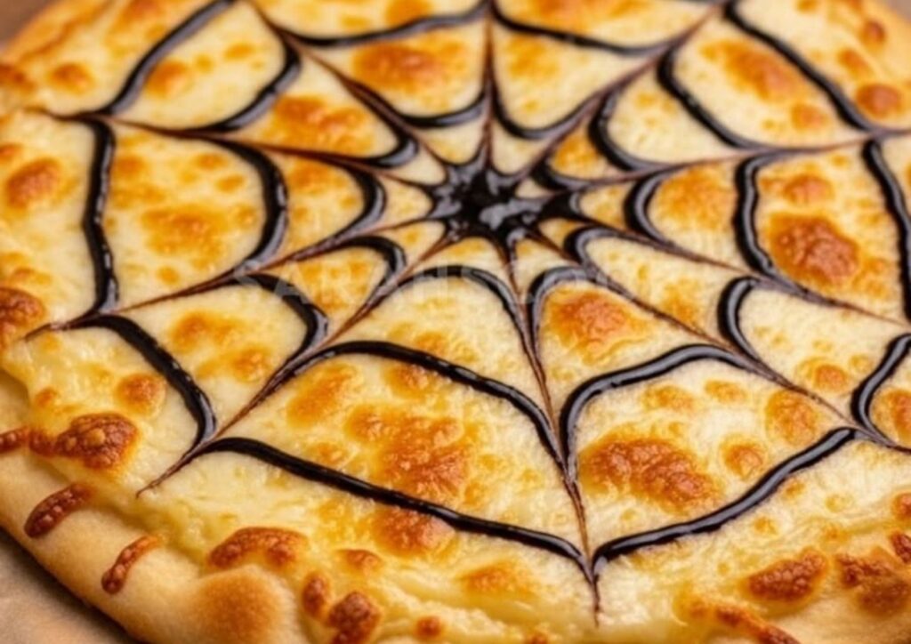 Spooky Spiderweb Pizza