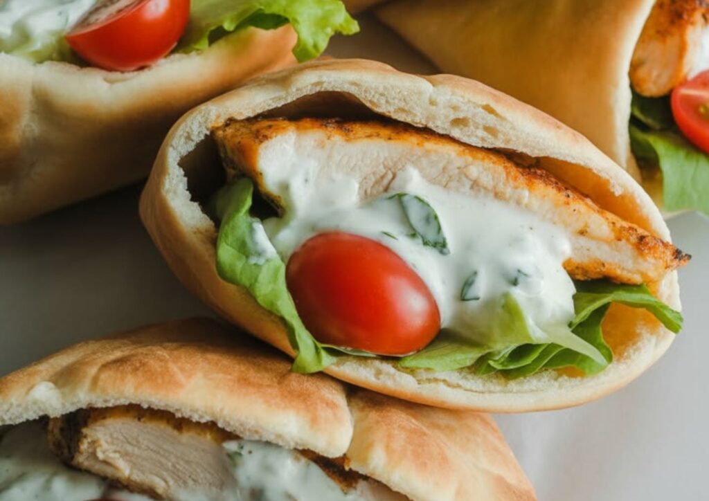 Easy chicken pita pockets for dinner