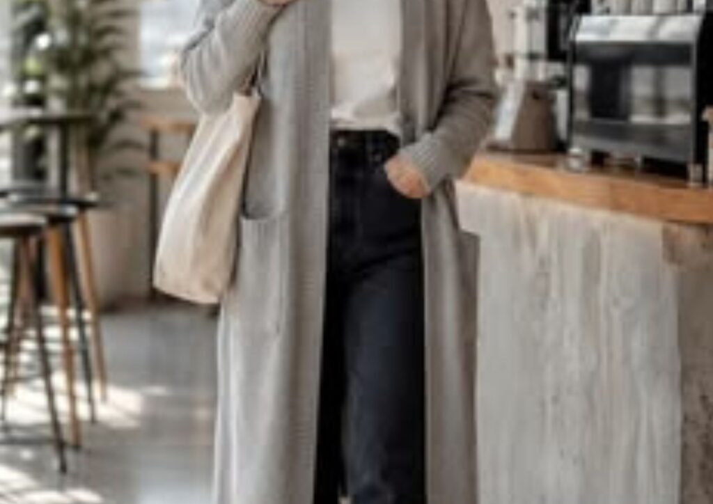 Black Jeans and a Long Cardigan
