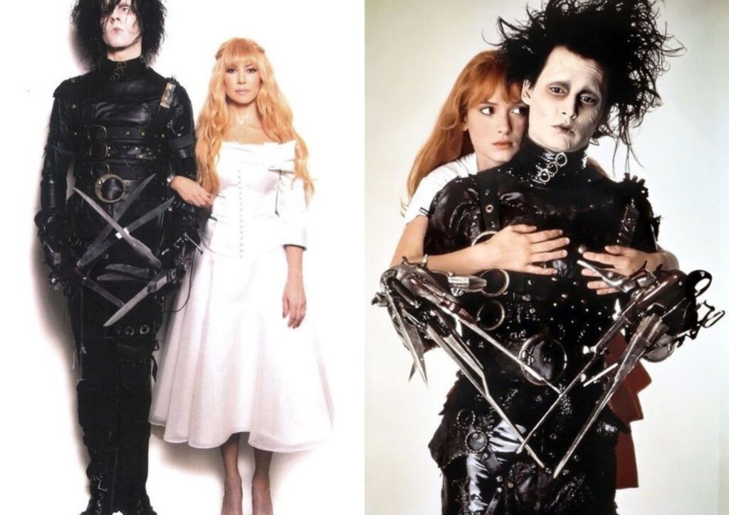 Edward Scissorhands & Kim horror couple Halloween costumes 