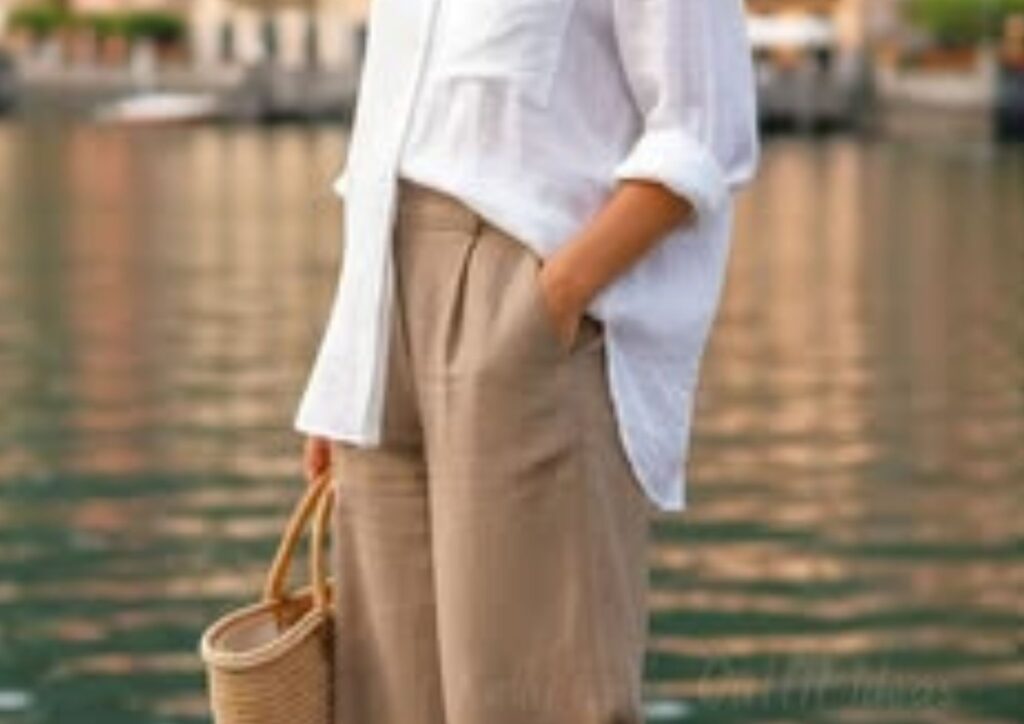 Linen Pants and a Long-Sleeved Top