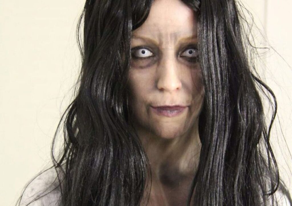 Samara Morgan horror movie with long black hair