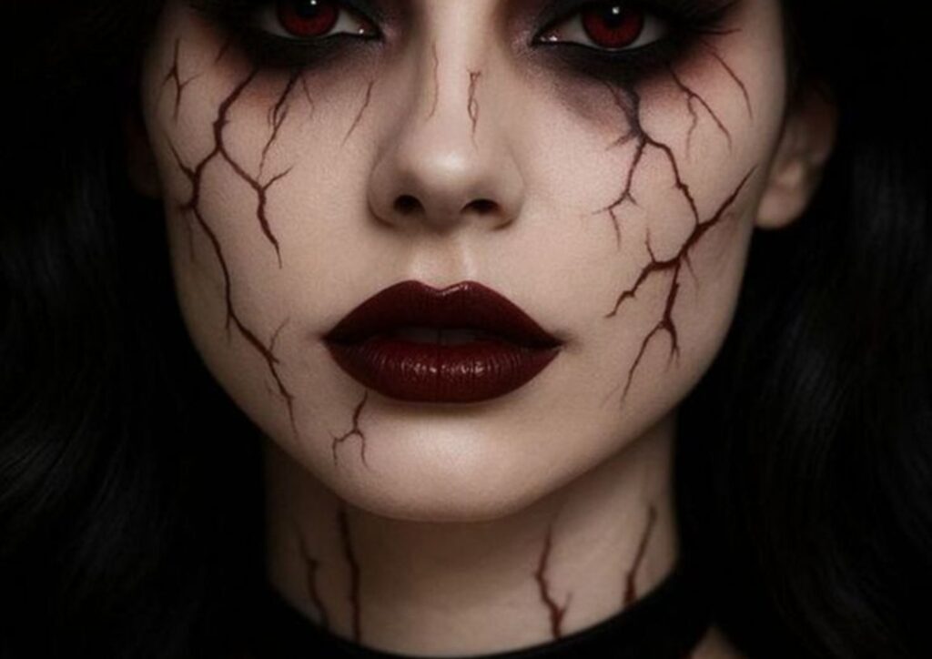 Spooky vampire Halloween makeup